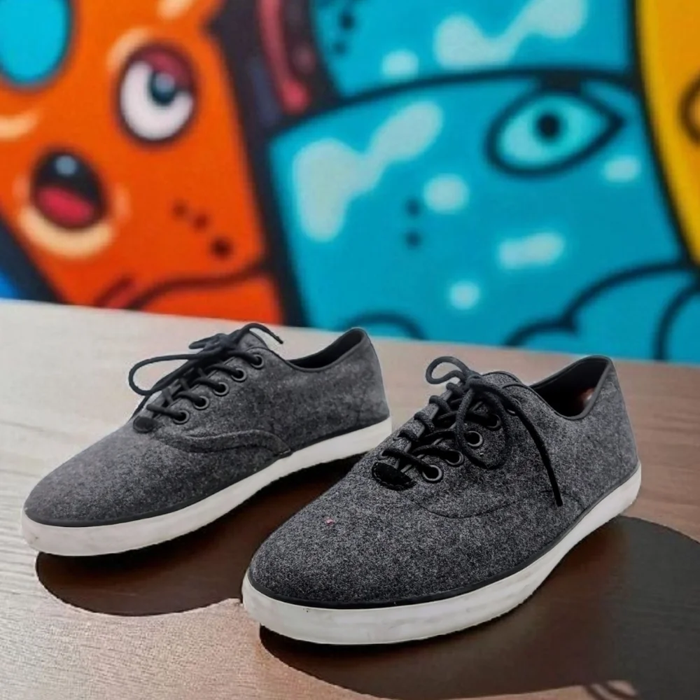 Vans OTW sz 8 Gray Wool Sneakers Stylish Comfort
